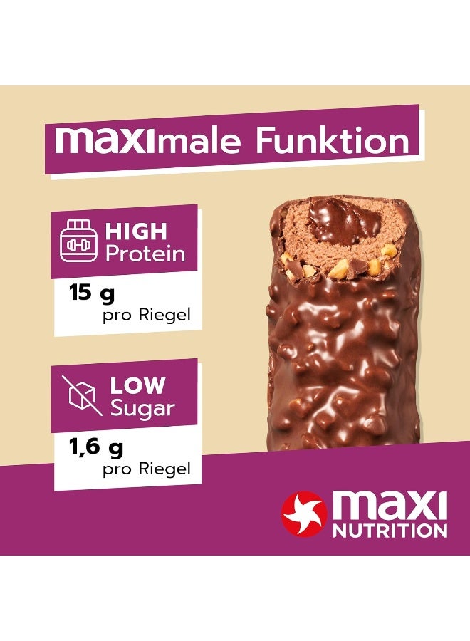 Maxi Nutrition Hazelnut & Nougat Creamy Core Protein Bar (Pack of 12 x 45 Grams each) | With 15g Of Protein | Low Sugar | Fat Free | High Protein Snack | No Artificial Flavors & Colour Added - Image 3